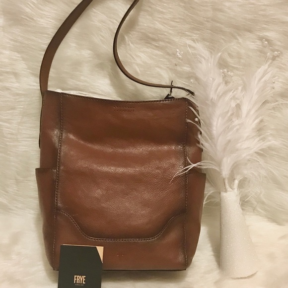 👜 NEW FRYE 👜 SIDE POCKET LEATHER HOBO - Picture 2 of 8